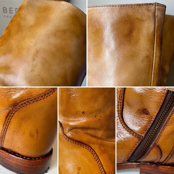 BED STU Tess Distressed Tan Leather Tall Riding Boots BEDSTU Size 8 - Picture 8 of 16